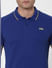 Blue Contrast Tipping Polo Neck T-shirt_383439+5