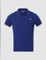 Blue Contrast Tipping Polo Neck T-shirt_383439+6