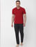 Red Polo Neck T-shirt_383443+1