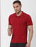 Red Polo Neck T-shirt_383443+3