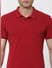 Red Polo Neck T-shirt_383443+5