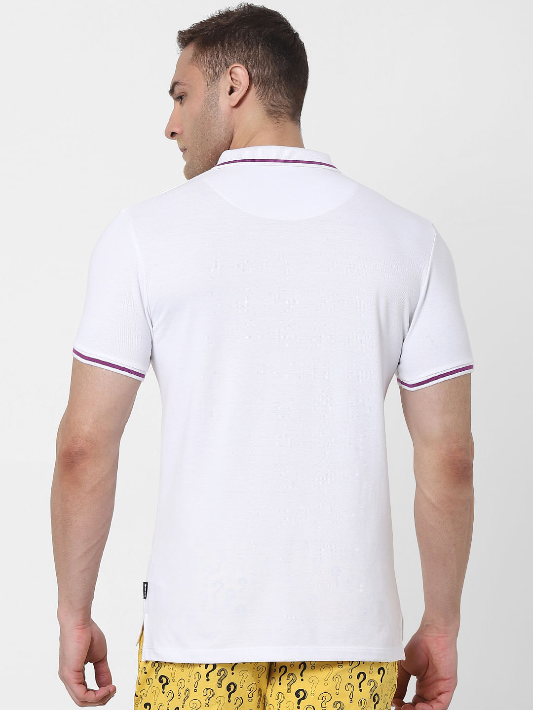 white polo crew neck