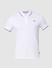 White Contrast Tipping Polo Neck T-shirt_383444+6