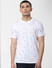 White All Over Print Crew Neck T-shirt