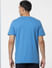 Blue Colourblocked Crew Neck T-shirt