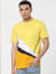 Yellow Colourblocked Crew Neck T-shirt_383537+2