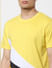 Yellow Colourblocked Crew Neck T-shirt_383537+5