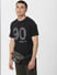 Black Graphic Print Crew Neck T-shirt_383538+1