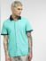 Turquoise Half Sleeves Shirt_393100+2