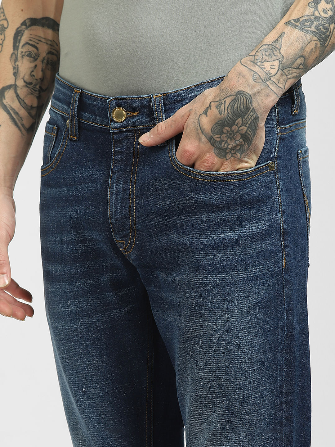Buy Jack & Jones Blue Low Rise Bootcut Jeans online