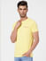 Yellow Crew Neck T-shirt_393103+3
