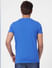 Blue Graphic Print Crew Neck T-shirt_393105+4