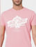 Pink Logo Print Crew Neck T-shirt_393106+5