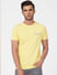 Yellow Crew Neck T-shirt_393107+2