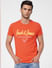 Red Logo Print Crew Neck T-shirt_393108+2