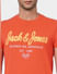 Red Logo Print Crew Neck T-shirt_393108+5
