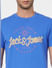 Blue Graphic Print Crew Neck T-shirt_393116+5