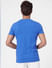 Blue Logo Print Crew Neck T-shirt_393117+4
