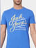Blue Logo Print Crew Neck T-shirt_393117+5