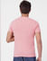 Pink Logo Print Crew Neck T-shirt_393118+4