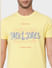 Yellow Logo Print Crew Neck T-shirt_393121+5