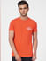 Orange Crew Neck T-shirt_393127+2