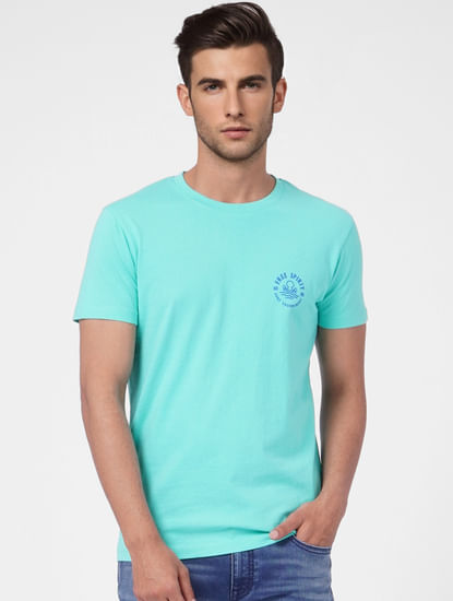 Turquoise Blue Crew Neck T-shirt