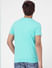 Turquoise Blue Crew Neck T-shirt_393128+4