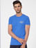 Blue Crew Neck T-shirt_393129+2