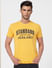 Yellow Graphic Print Crew Neck T-shirt_393133+2