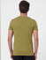 Olive Green Graphic Print Crew Neck T-shirt_393134+4