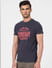 Black Graphic Print Crew Neck T-shirt_393135+3