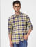 Yellow Check Full Sleeves Shirt_393147+2