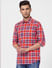 Red Check Full Sleeves Shirt_393149+2