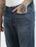 Blue Low Rise Liam Skinny Jeans_393185+5