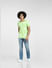 Light Green Printed Knit T-shirt_406359+6