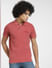 Red Cotton Polo T-shirt_406364+2