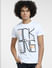 White Typographic Print Crew Neck T-shirt_406367+2