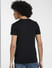 Black Globe Print Crew Neck T-shirt_406369+4