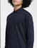 Navy Blue Striped Full Sleeves Shirt_406370+5