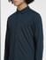Deep Blue Knit Full Sleeves Shirt_406372+5