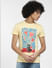 Beige Graphic Print Crew Neck T-shirt_406374+2