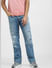 Light Blue Low Rise Distressed Bootcut Jeans_406379+2