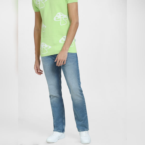 BESTSELLER CLOTHING Light Blue Low Rise Regular Fit Jeans