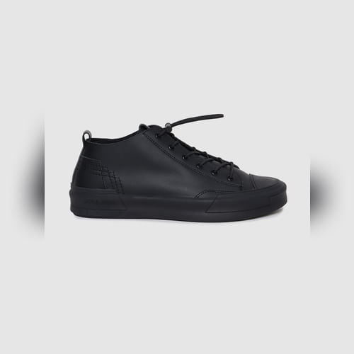 Black Leather Sneakers