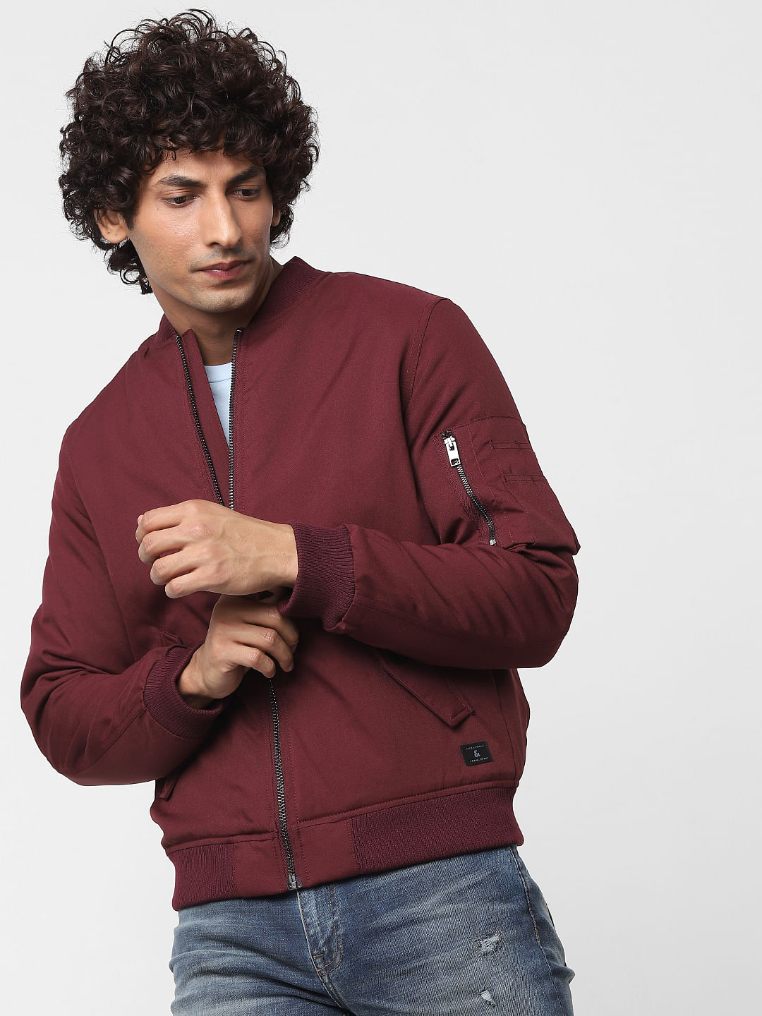 maroon jacket men