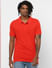 Bright Orange Polo Neck T-shirt_384773+2