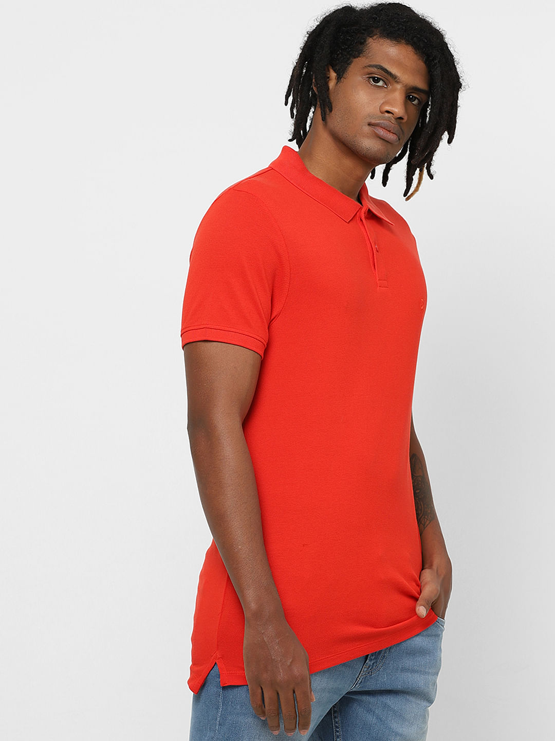 Bright orange outlet polo shirt