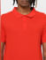 Bright Orange Polo Neck T-shirt_384773+5
