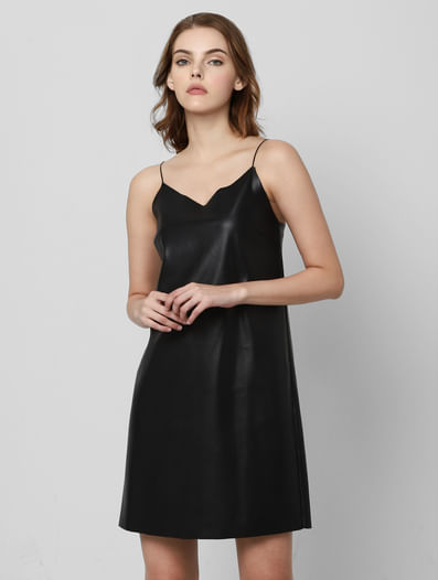 Black Strappy Slip Dress